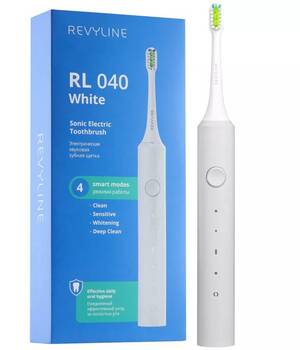 Электрическая звуковая зубная щётка Revyline RL 040, белая