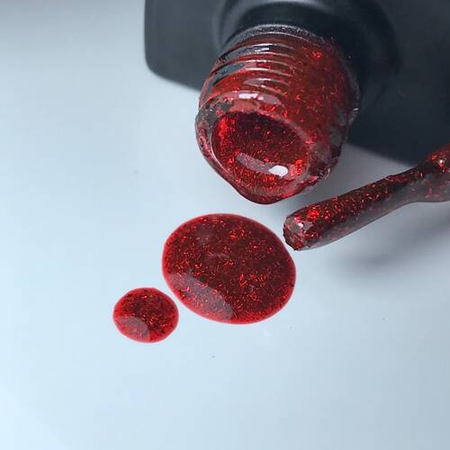 BN-72, Гель-лак эффект фольги, цвет красный BAGHEERA NAILS