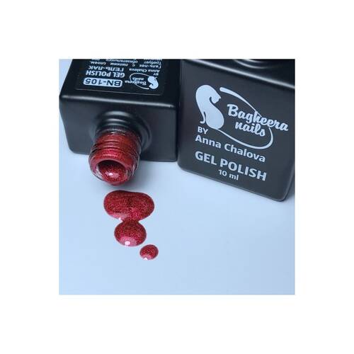 BN-105, Гель-лак с блёстками BAGHEERA NAILS