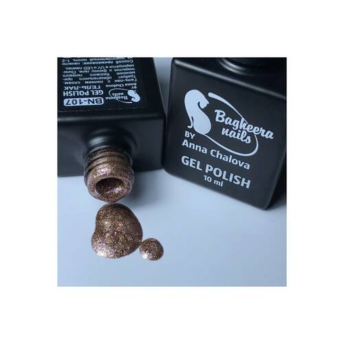 BN-107, Гель-лак с блёстками BAGHEERA NAILS