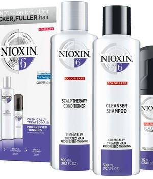 3-СТУПЕНЧАТАЯ СИСТЕМА NIOXIN №6 (300 мл) для химически обработанных истонченных волос